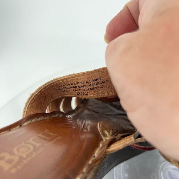 Born Women's Lumi Sandal Size 10 Wedge Platform Slide Strappy Multicolor Leather - Picture 15 of 16